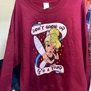 Tinker Bell throw over sweater